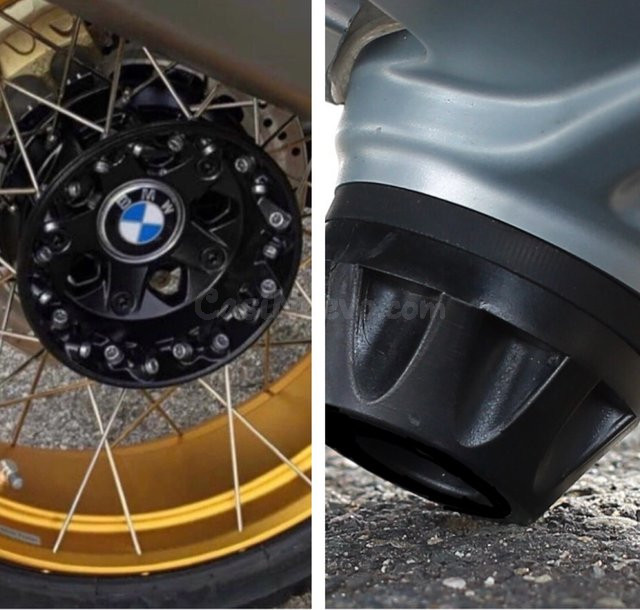 Kit tope cardán + tapabujes BMW: embellecedor rueda motos