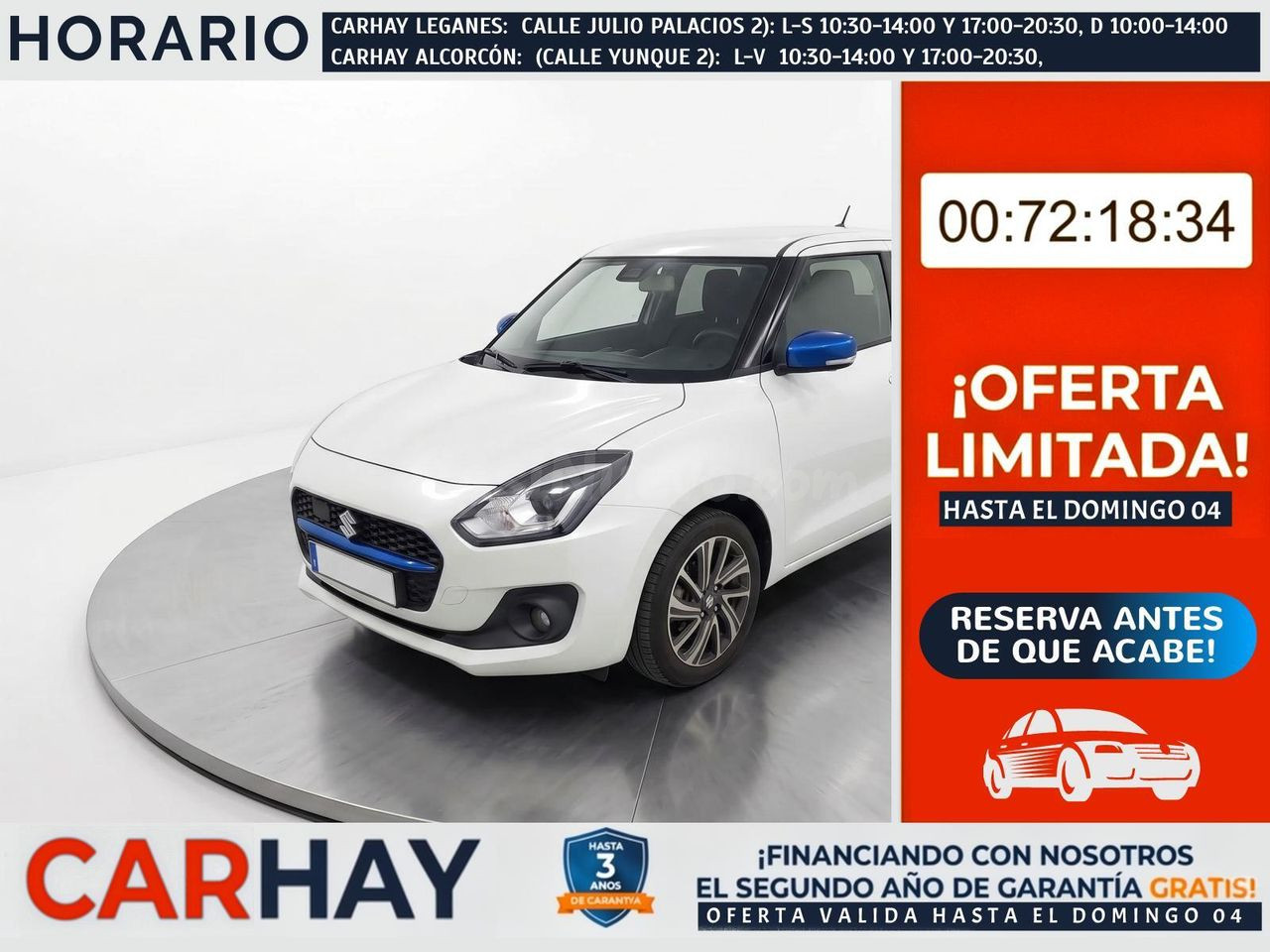 SUZUKI SWIFT 1.2 Mild Hybrid GLE Blue & White