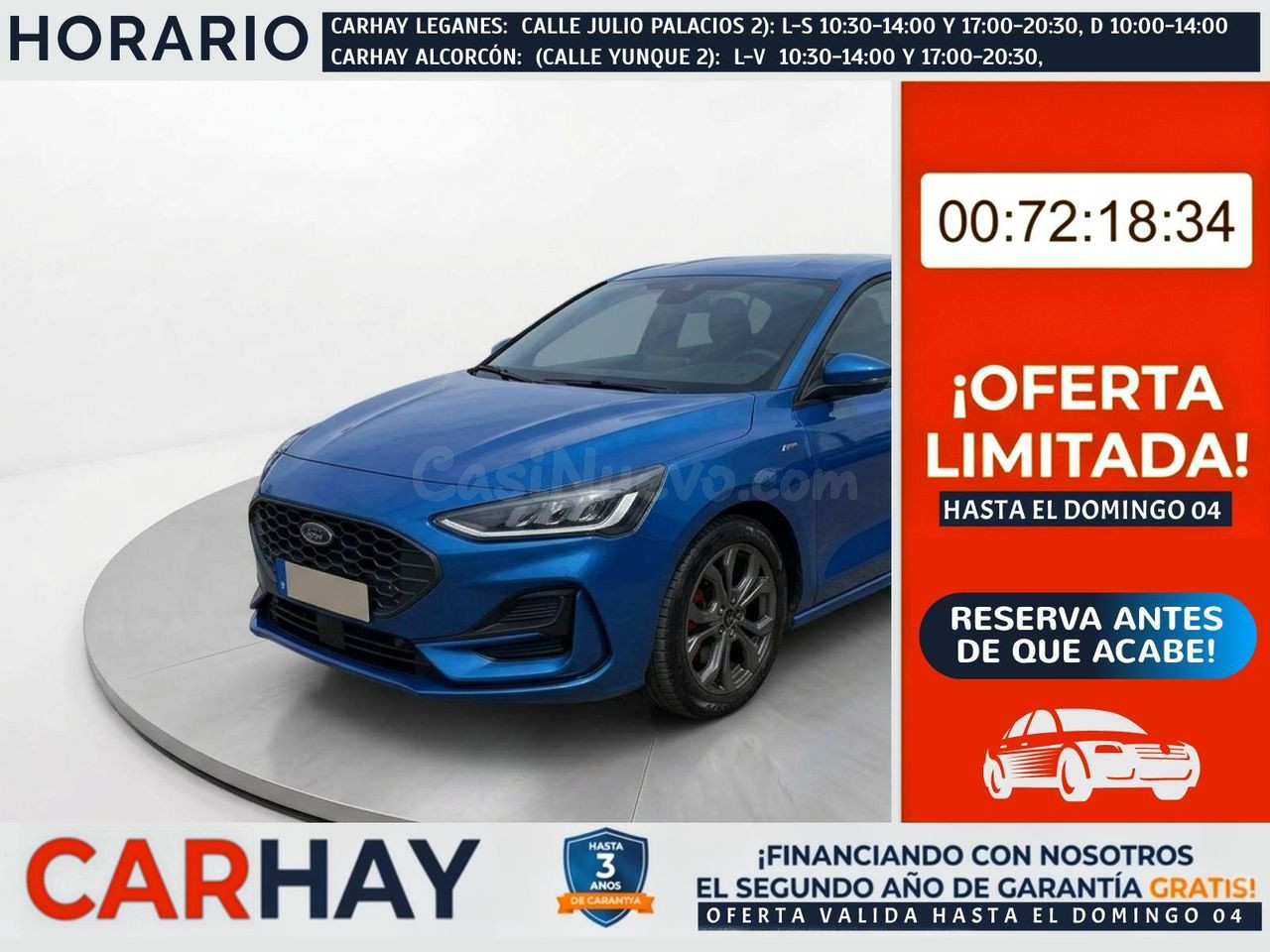 FORD FOCUS 1.0 Ecoboost MHEV 92kW ST-Line