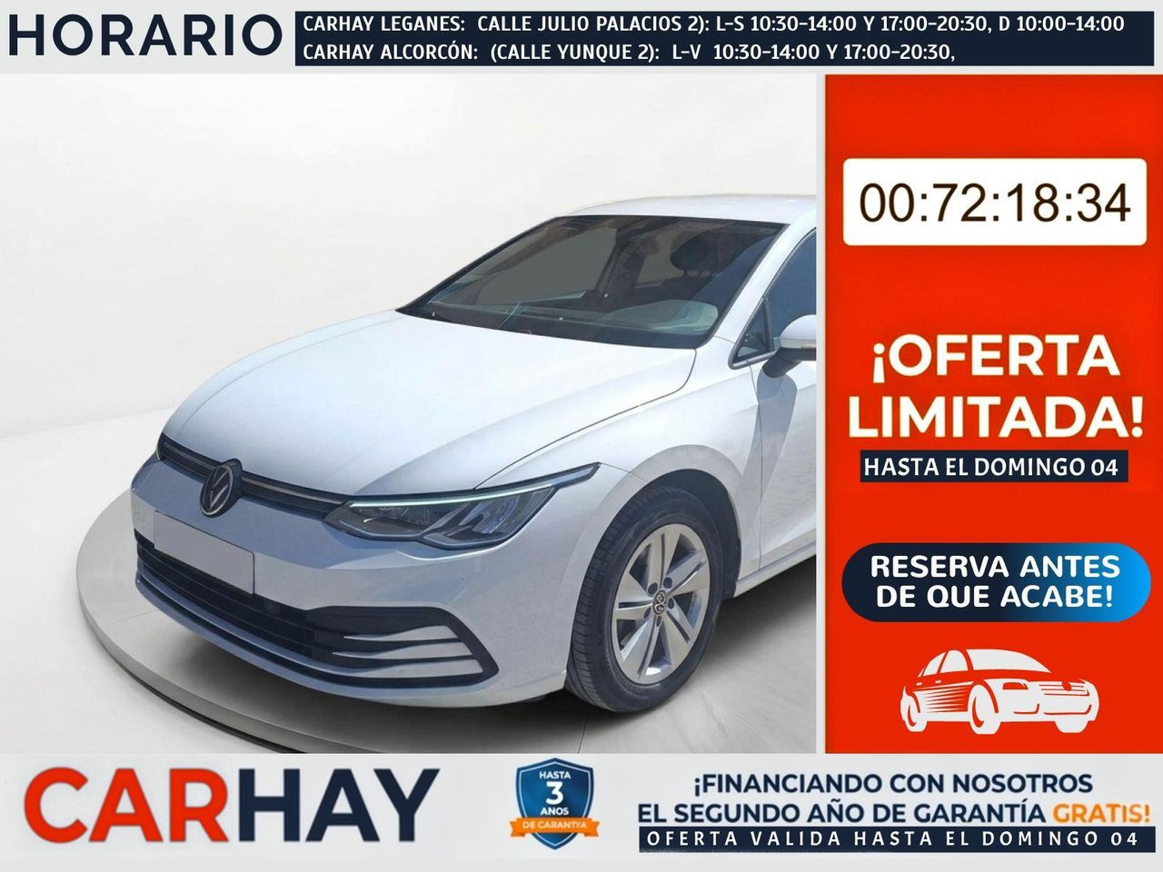 VOLKSWAGEN GOLF Life 1.0 eTSI 81kW (110CV) DSG