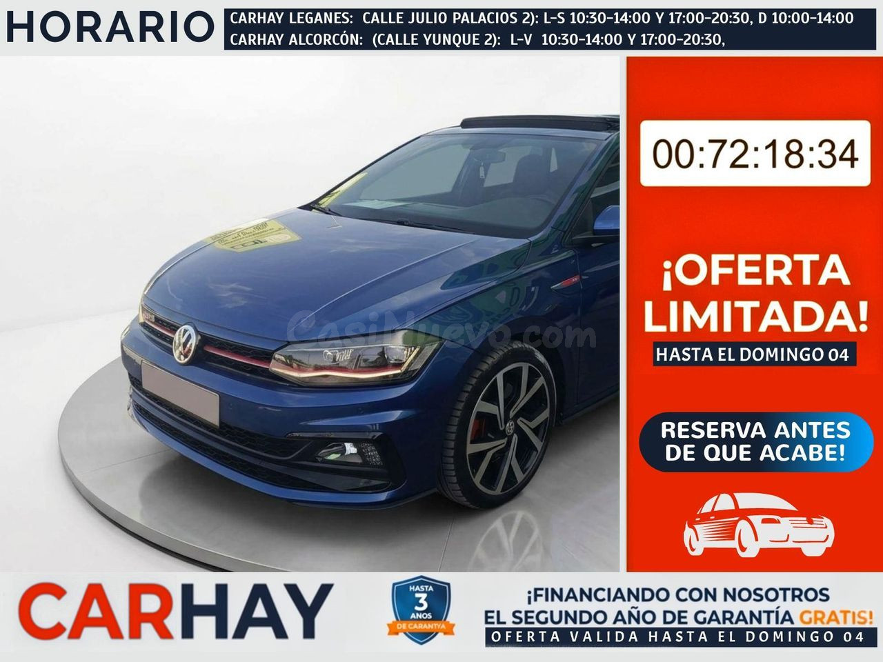 VOLKSWAGEN POLO GTI 2.0 TSI 147kW (200CV) DSG