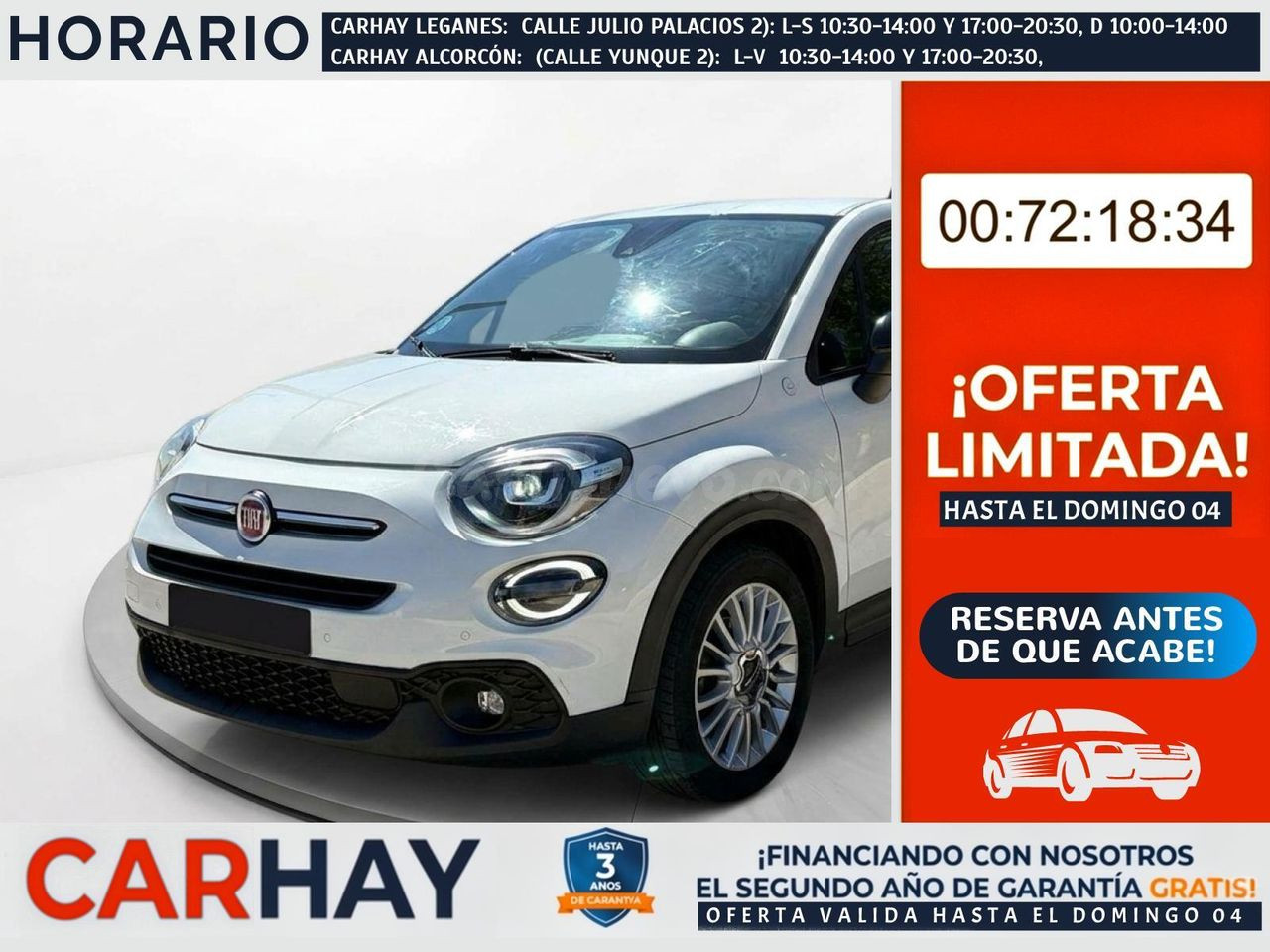 FIAT 500X Hey Google 1,0 Firefly T3 88KW S&S