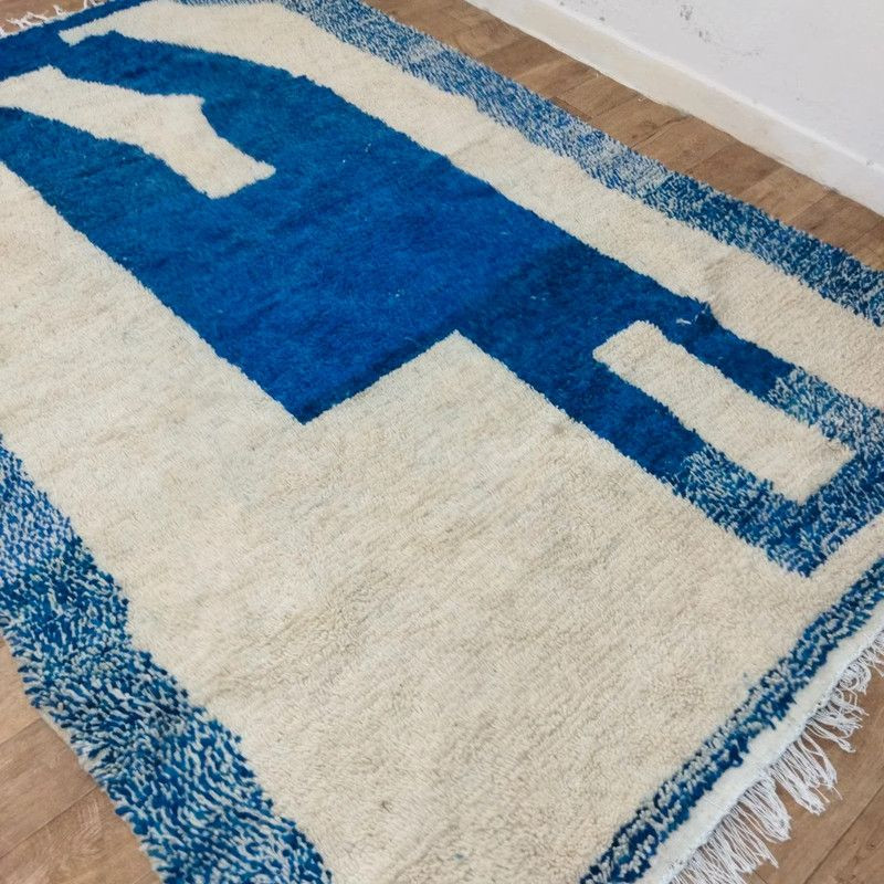 Alfombra artesanal bereber de lana natural, diseño vanguardi - foto 5