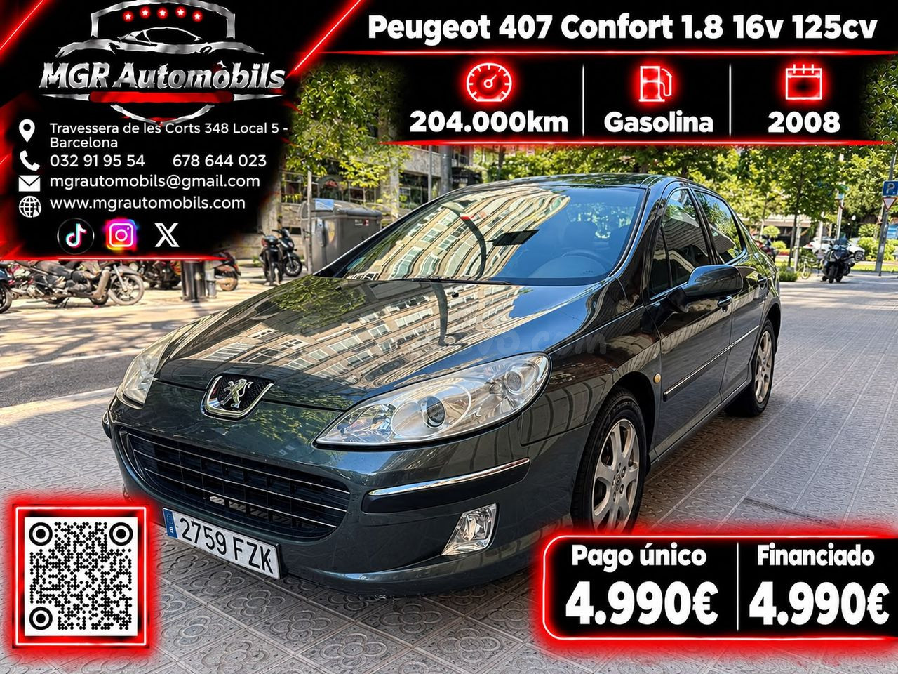 Peugeot 407 Confort 1.8 16v 125cv