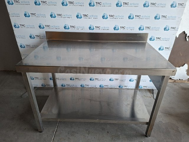 Mesa robusta acero inoxidable L'Aldea - Ideal taller o oficina