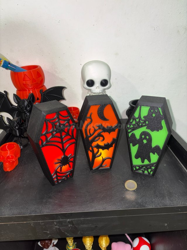 Portavelas Halloween 3D Pack 3 Unidades Ambiente Terrorífico