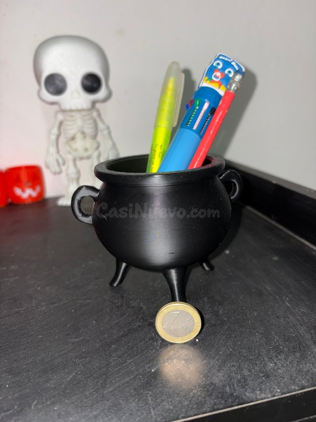 Lápiz 3D Bruja Caldero Original Halloween Decoración Escritorio - foto 3