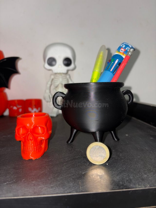 Lápiz 3D Bruja Caldero Original Halloween Decoración Escritorio - foto 4