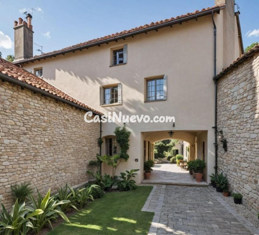 Casa con patio, piso y desván en Sarroca de Lleida