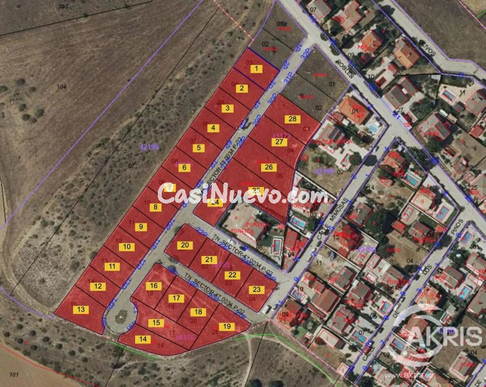 Conjunto de 28 parcelas urbanas en Casarrubios del Monte