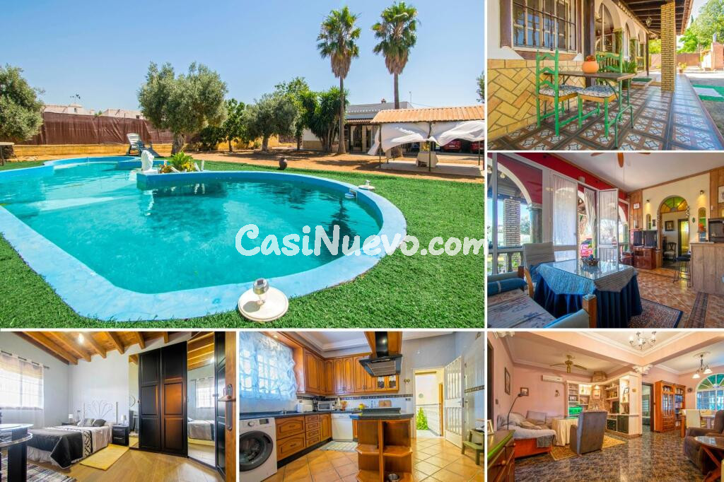 Gran chalet independiente en Utrera en urbanización Casablanca, suelo rústico!!