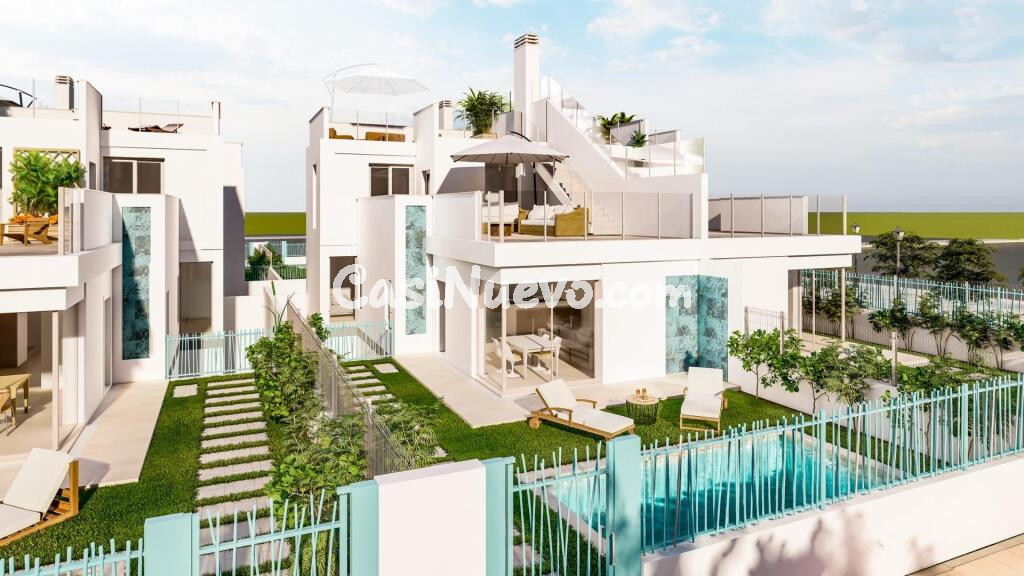 Villas de obra nueva cerca de La Serena Golf y la playa en Los Alcázares