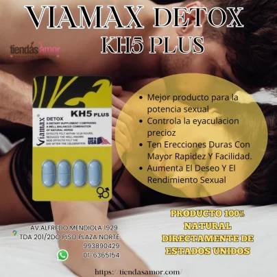 VIAMAX DETOX NATURAL GRAN POTENCIADOR SEXUAL, DURA MAS TIEMPO