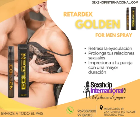 RETARDANTE GOLDEN EN SPRAY PROLONGA TUS ERECCIONES- SEXSHOP LIMA