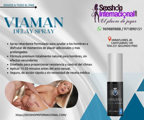 ERECCIONES FUERTES Y PROLONGADOS CON VIAMAN DELAY SPRAY RETARDANTE
