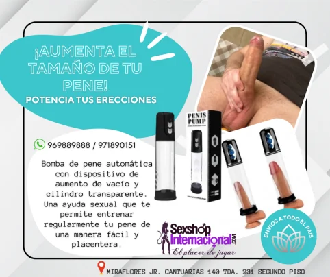 BOMBA PARA PENE AUMENTA SU TAMAÑO Y POTENCIA TUS ERECCIONES-LIMA