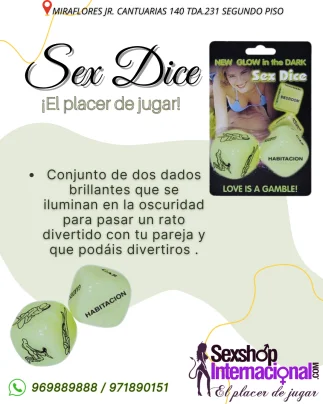 DADOS EROTICOS IDEAL PARA UNA NOCHE DE PASION -LIMA SEXSHOP