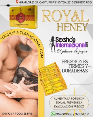 POTENCIADOR NATURAL ROYAL HONEY -ERECCIONES FIRMES Y DURAS