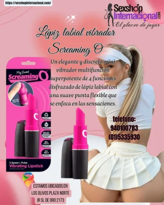 Lápiz labial vibrador Screaming O para mujeres