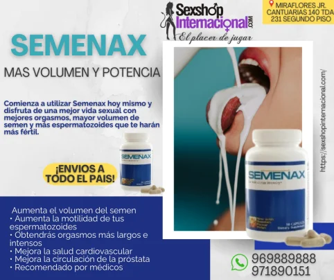 SEMENAX ERECCIONES FUERTES Y MAS INTENSOS SEXSHOP Miraflores