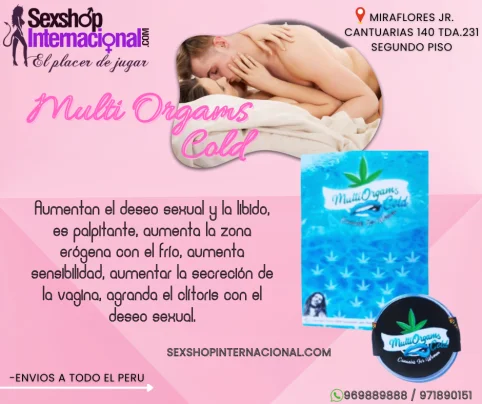 INTENSIFICA TUS ORGASMOS CON MULTIORGAMS COLD SEXSHOP Miraflores