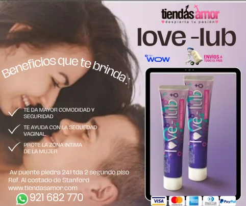 Lubricante Love Lub 120g - Seguro y no mancha la ropa Para uso con o s