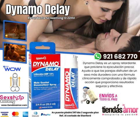 Dynamo Delay Spray for Men Ideal para la noche de pasión. ¿Te quedarás