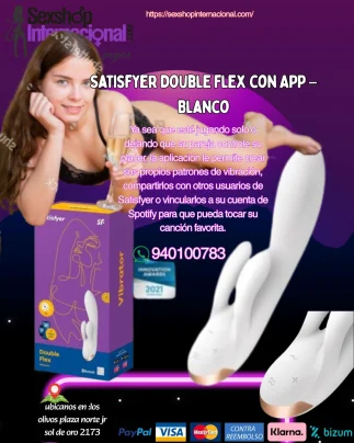 Satisfyer Double Flex con APP – Blanco para satisfacer tus deseos