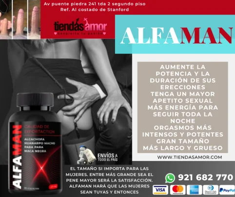 Alfaman Crecimiento del pene hasta 3 pulgadas Aumento de la resistenci