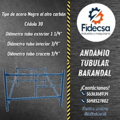andamio tubular barandal