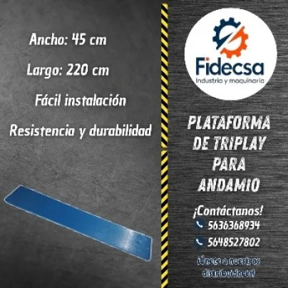 plataforma de triplay para andamio