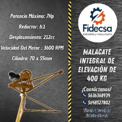 Malacate Integral De Elevacion De 400KG