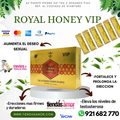Royal Honey Vip Aumento de energía natural. Mejora la vitalidad
