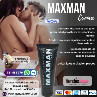 Maxman Crema Retardante De Erección evitar la eyaculación precoz