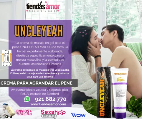 Crema Uncleyeah 50 ml Alargamiento del Pene Hombre Más Grande Fuerte T