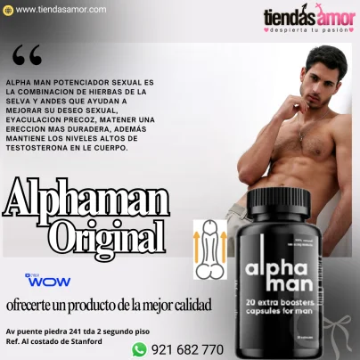 Alphaman Original Aumenta la potencia suplemento 100% natural Alarga