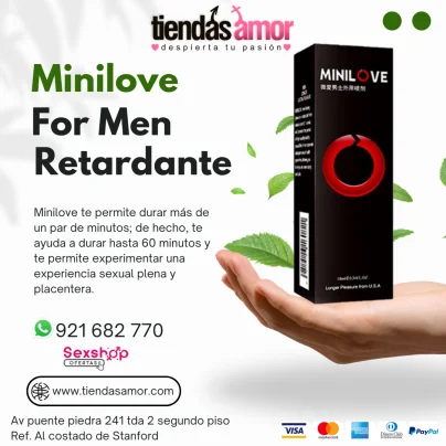 Spray Retardante Masculino Minilove 10ml Este spray es seguro hasta 10
