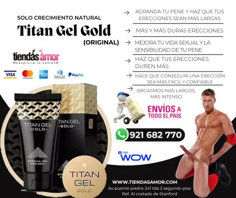 Titan Gel Gold Aumento de Pene 50 ml ayuda a aumentar el tamaño del pe