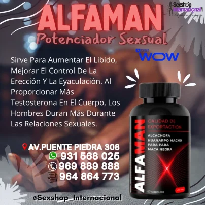 ALFAMAN / DESARROLLO DEL PENE / POTENCIA SEXUAL /TIENDA EROTICA