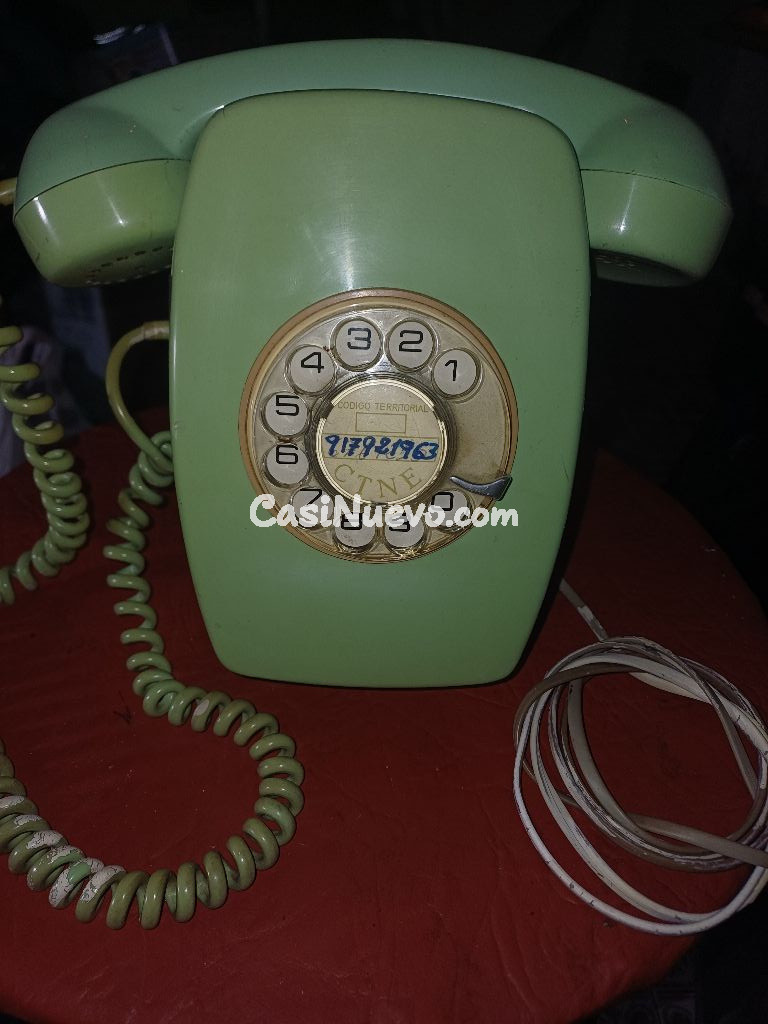 Telfono vintage de pared verde