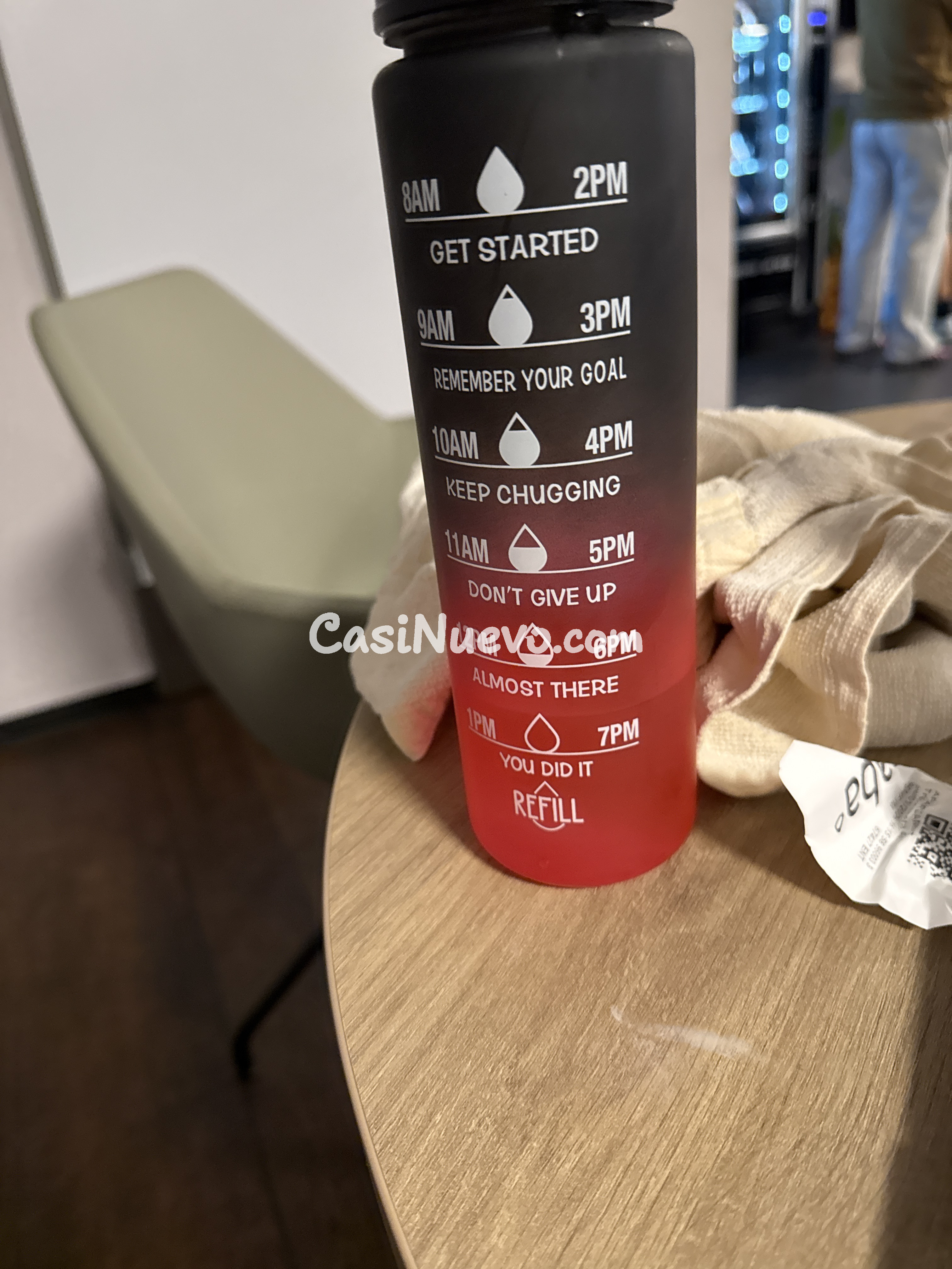 Botella de agua motivacional