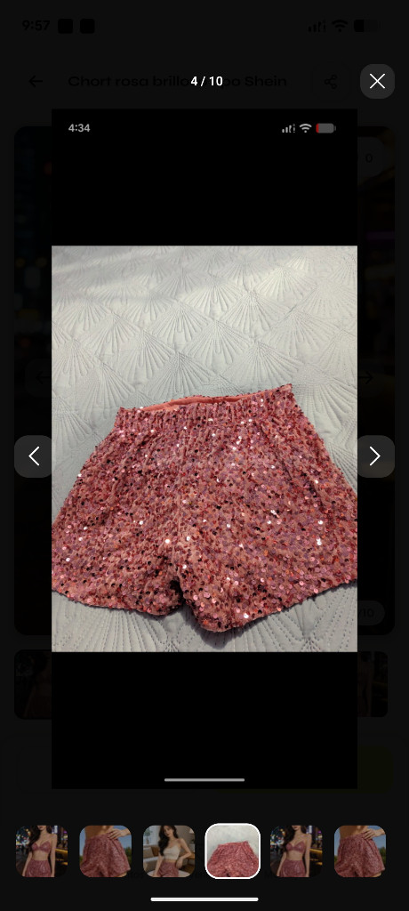 Short Rosa Brilloso Shein Seminuevo - foto 2