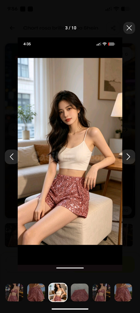 Short Rosa Brilloso Shein Seminuevo - foto 3