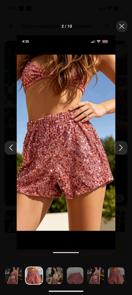 Short Rosa Brilloso Shein Seminuevo - foto 4