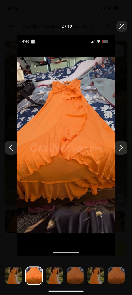 Vestido halter naranja seminuevo - foto 2