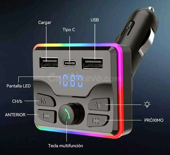 Transmisor Bluetooth FM para Auto