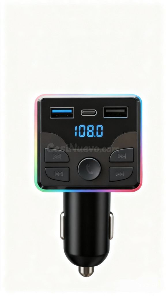 Transmisor Bluetooth para coche con cargador USB - foto 5