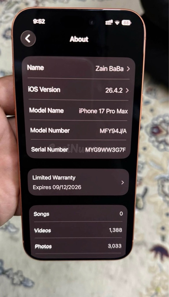 iPhone 17 Pro Max naranja