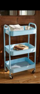 Carrito Auxiliar Ruedas 3 Niveles Azul - foto 4