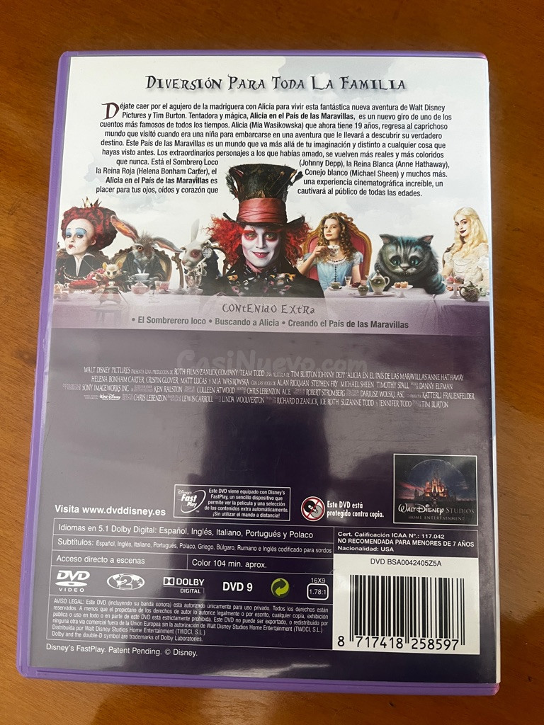 DVD Alicia en el País de las Maravillas Disney - foto 3